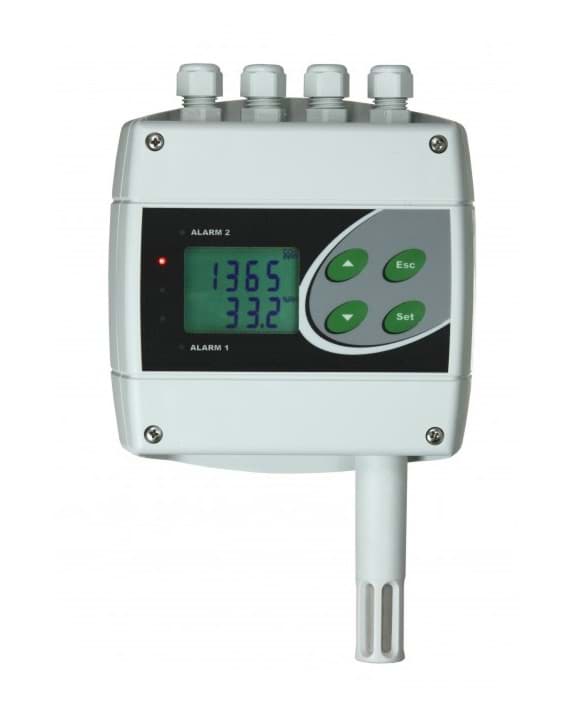 AT-VLS-102DRS Multifunctionele CO2, temperatuur en RV sensor en regelaar met relaisuitgangen en Modbus RS485 communicatie