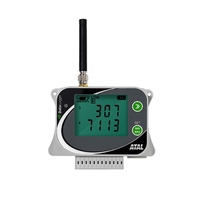 ATR-06-G Datalogger met 2 PT1000 en 2 contactingangen en GSM-modem
