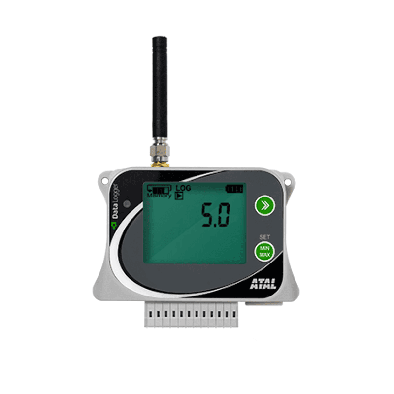 ATR-08-G Datalogger met 3 ingangen voor 0-10V processignalen en 1 contact met GSM-modem
